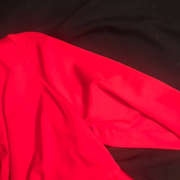 New Red Crop Top Wrap Midi Stretch Skirt Set S - Picture 4 of 4